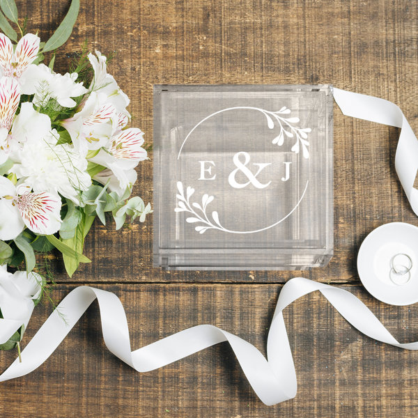 Koyal Wholesale Custom Acrylic Wedding Ring Box, 2 Ring Slot, Ring Box Display For Wedding